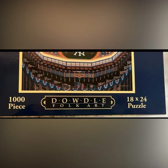Dowdle Folk Art 1000 Piece Jigsaw Puzzle YANKEE STADIUM Baseball 18x24” w/Puzzle - Picture 16 of 16